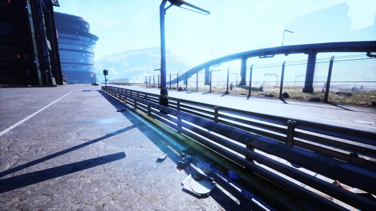 도시 의 포스트 아포칼립스 풍경