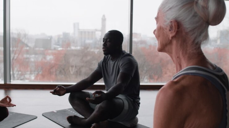 Gruppe meditationssession