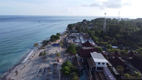 aerial view of tropical beach resort and coastline