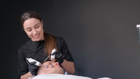 sesión de tratamiento facial