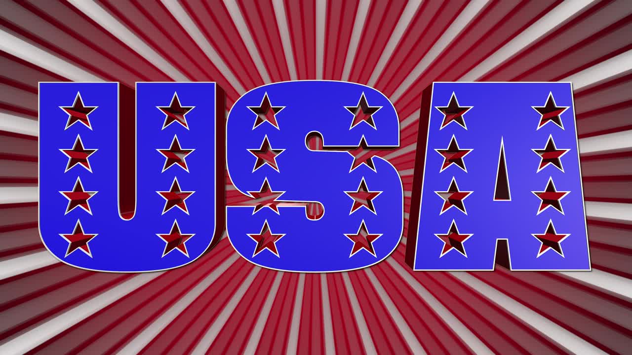 미국 발의 색에 있는 'usa'라는 단어