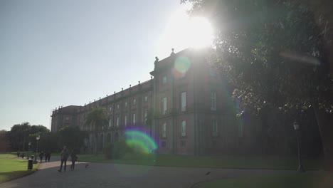 camera shot of bosco di capodimonte in naples, italy