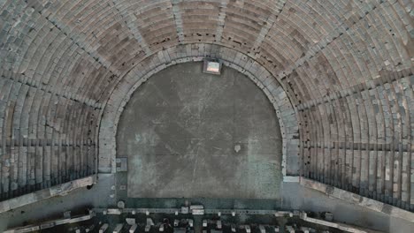 bodrum ancient theatre from above - bodrum, turkey