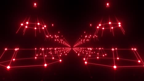 red glowing geometric tunnel