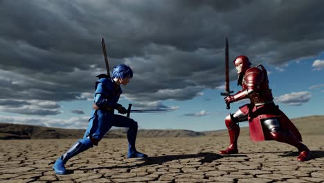 escena de batalla de fantasía