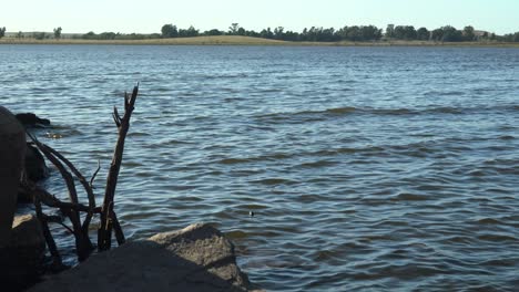 paso de las piedras dam, lake in remote argentina