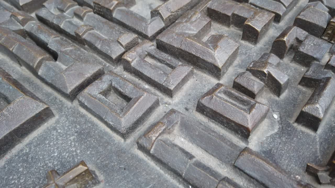 Metal city model. 3D model