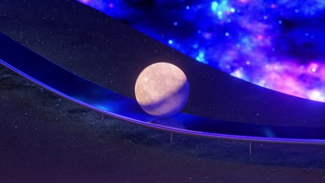 moon on a cosmic pathway