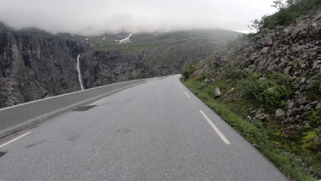 beautiful trollstigen drive in norway - timelapse, pov
