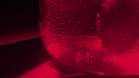 red liquid in a container close-up