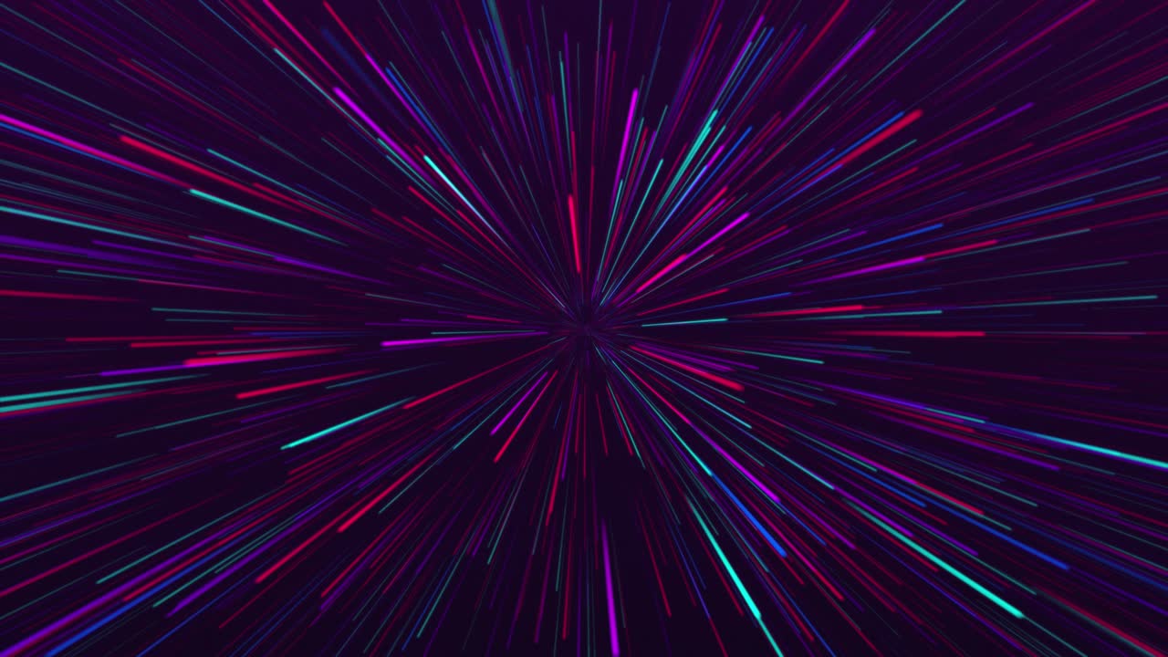 Abstract retro of warp or hyperspace motion in star trail