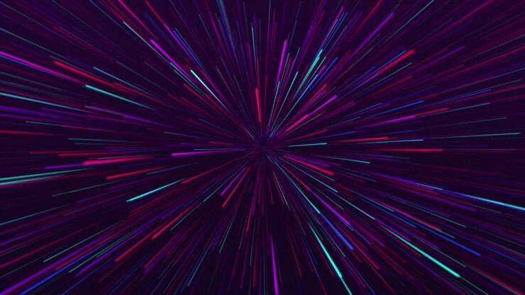 Abstract retro of warp or hyperspace motion in star trail