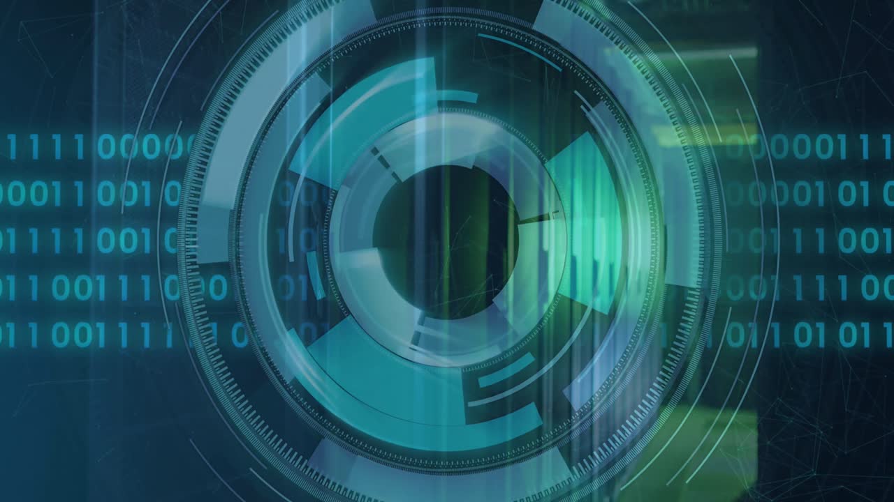 Animation of scope scanning and data processing over server room