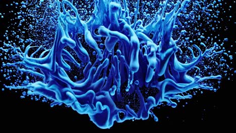 abstract blue ink splash