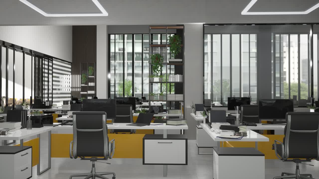 Interior Empty Modern Loft Office Open Space Modern Office