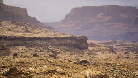 stunning desert with rugged cliffs and golden arid terrain