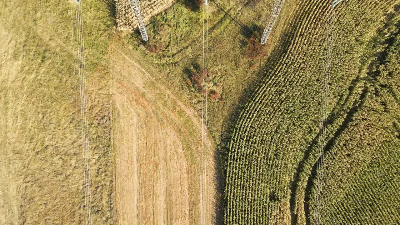 torre de alta tensión con líneas eléctricas que transfieren energía eléctrica a través de cables