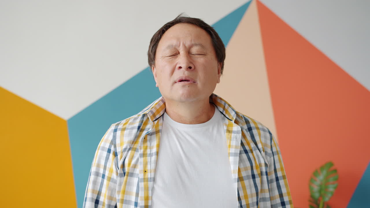 Man with various expressions