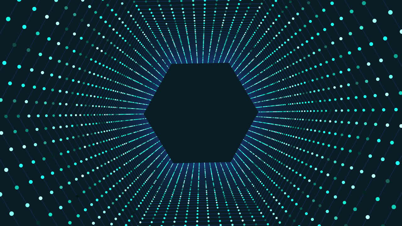 Neon rainbow dots and hexagons hole in dark galaxy 4