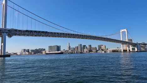 View-on-the-famous-Rainbow-Bridge-in-Tokyo-above-the-bay-of-Sumida-River-and-Toyko