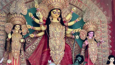 durga puja idol at kolkata during winter festival
