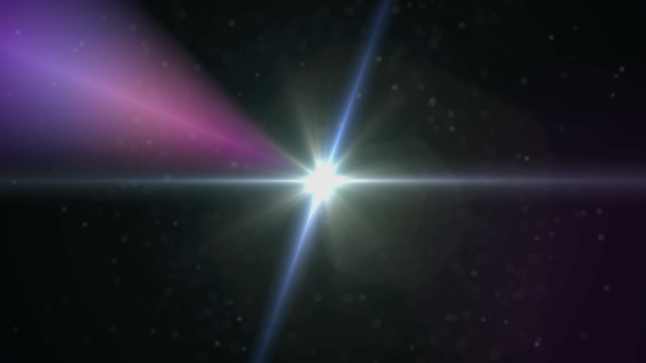 animación en 2d de un objetivo con un fondo de resaltos anamórficos