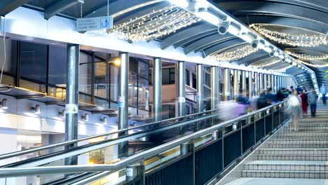 hong kong central escalator night lifestyle