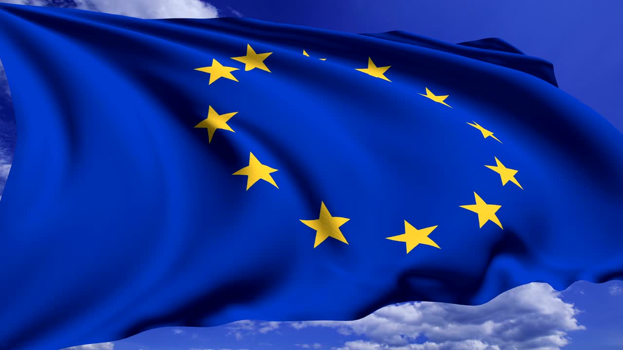 bandeira da união europeia (looping, canal alfa)