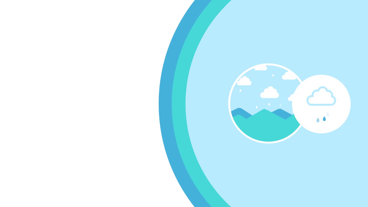 만화의 날씨 예보 아이콘의 4k 비디오