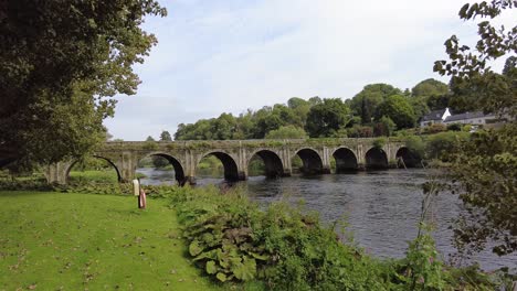 beautiful vista of the nore river at inistioge kilkenny ireland