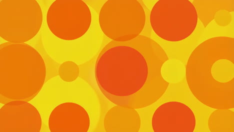 abstract geometric pattern of overlapping orange and yellow circles