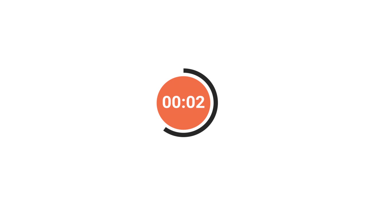 Five Second Countdown Timer with Circular Progress Indicator