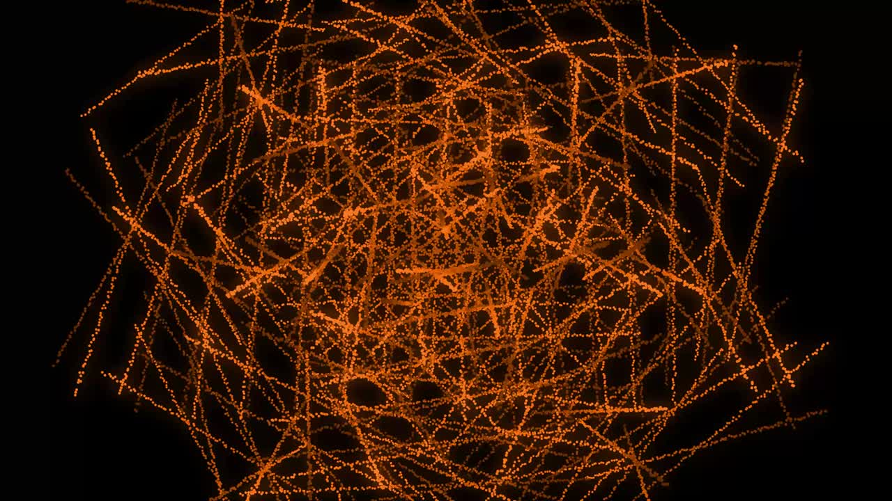 Orange color Dot Shape Pattern animation motion graphics
