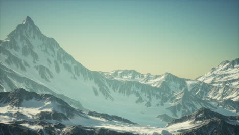 snowy mountain range landscape
