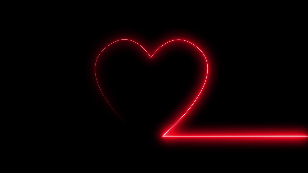 빨간 네온 기호.