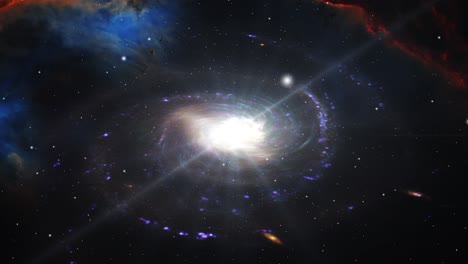 espiral giratoria de galaxia en el espacio oscuro