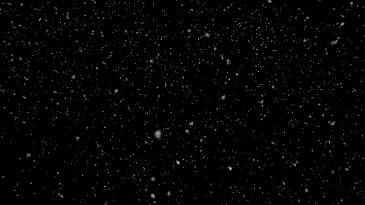 Snow Falling on Black Background