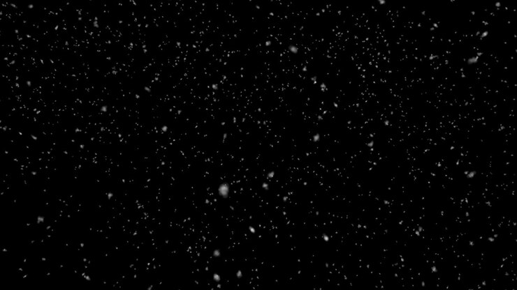 Snow Falling on Black Background