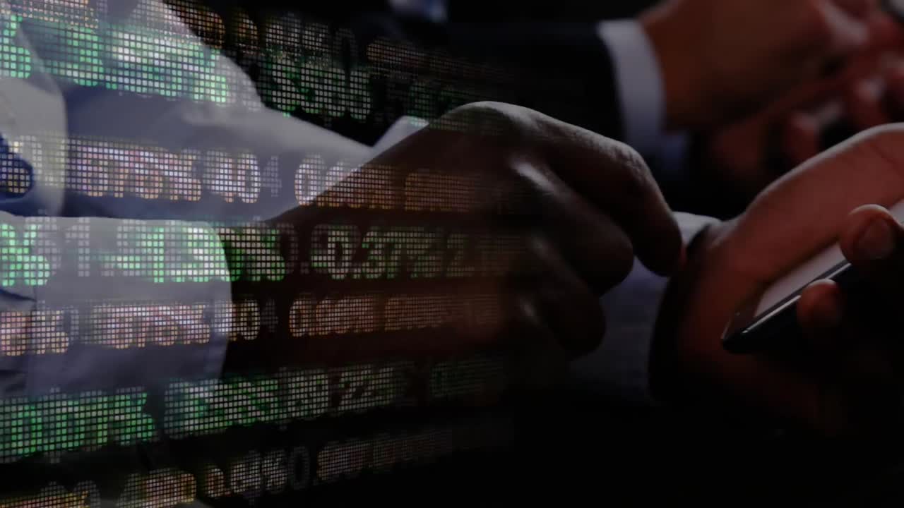 Stock market data processing against people using smartphones