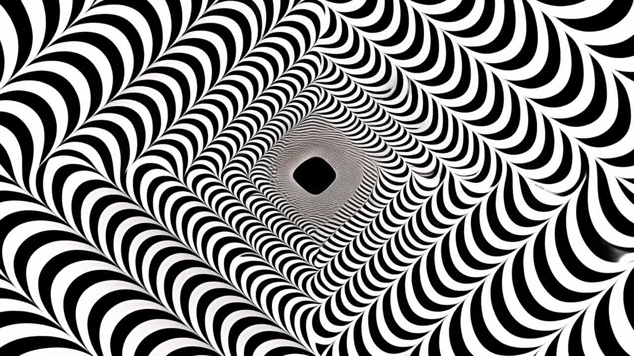 Hypnotic Black and White Optical Illusion