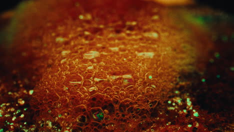 close-up of colorful soap bubbles