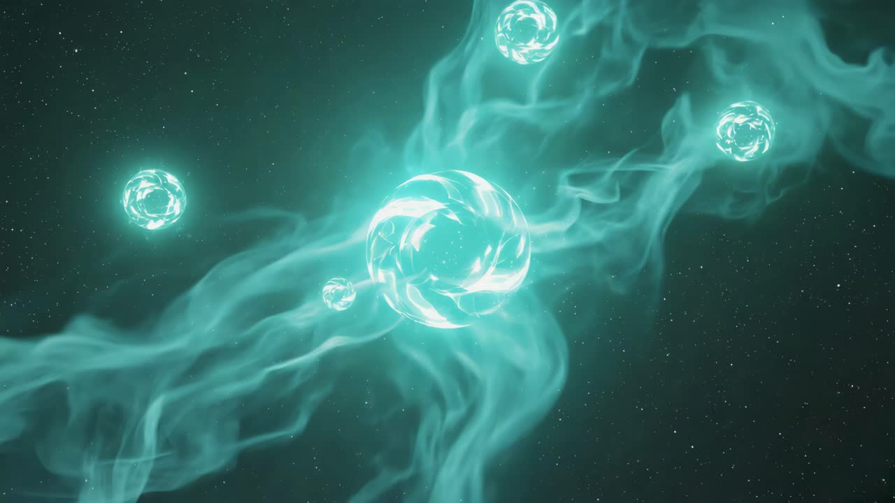 Glowing Orbs in a Nebula