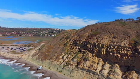 torrey pines state beach nature reserve rugged cliffs overlooking the los peñasquitos marsh natural preserve in del mar, california