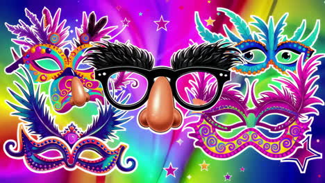vibrant carnival and disguise masks background
