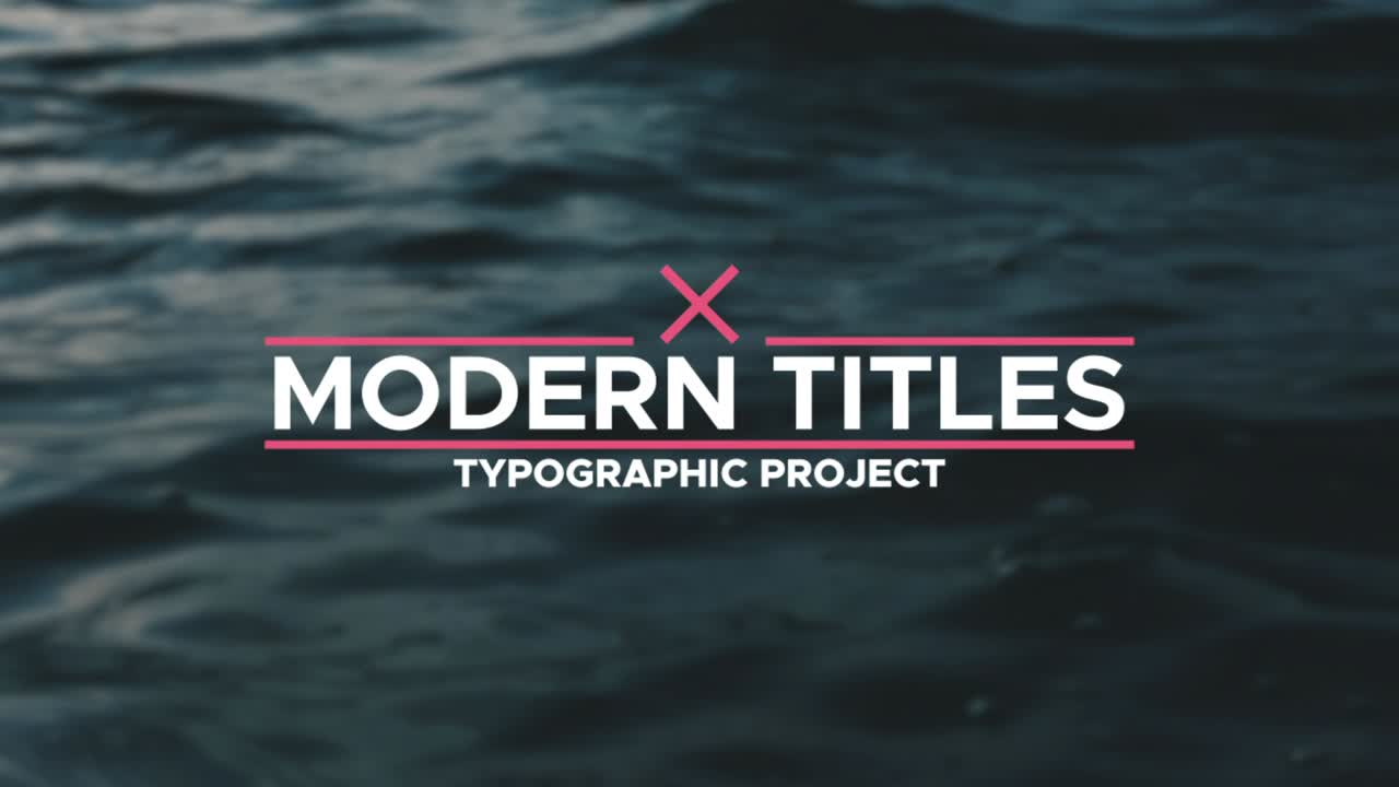 Graphics and motion design on water background