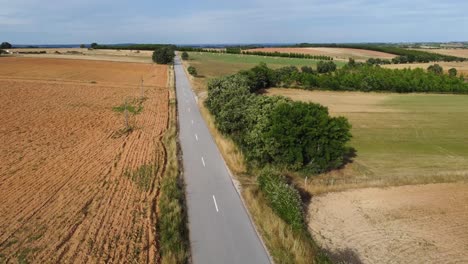 flying over a street in the middle of the countryside, portugal