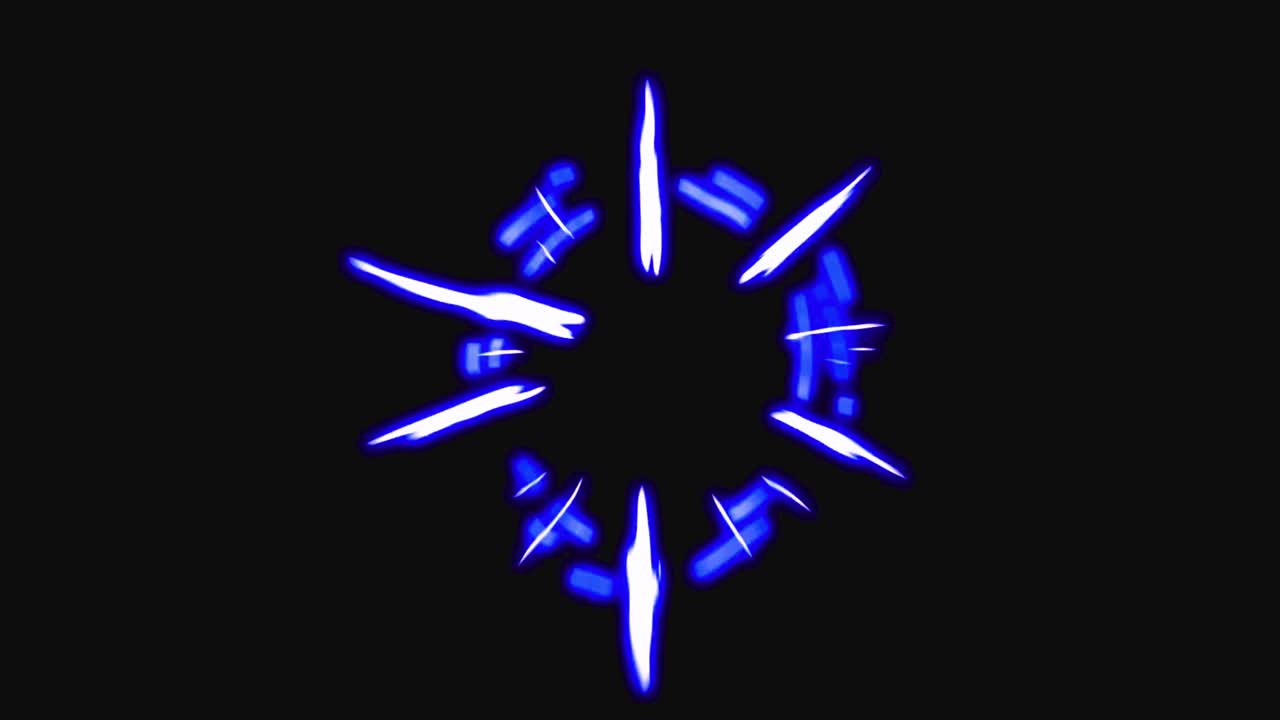 Efek Energi Ledakan Bintang Biru Animasi