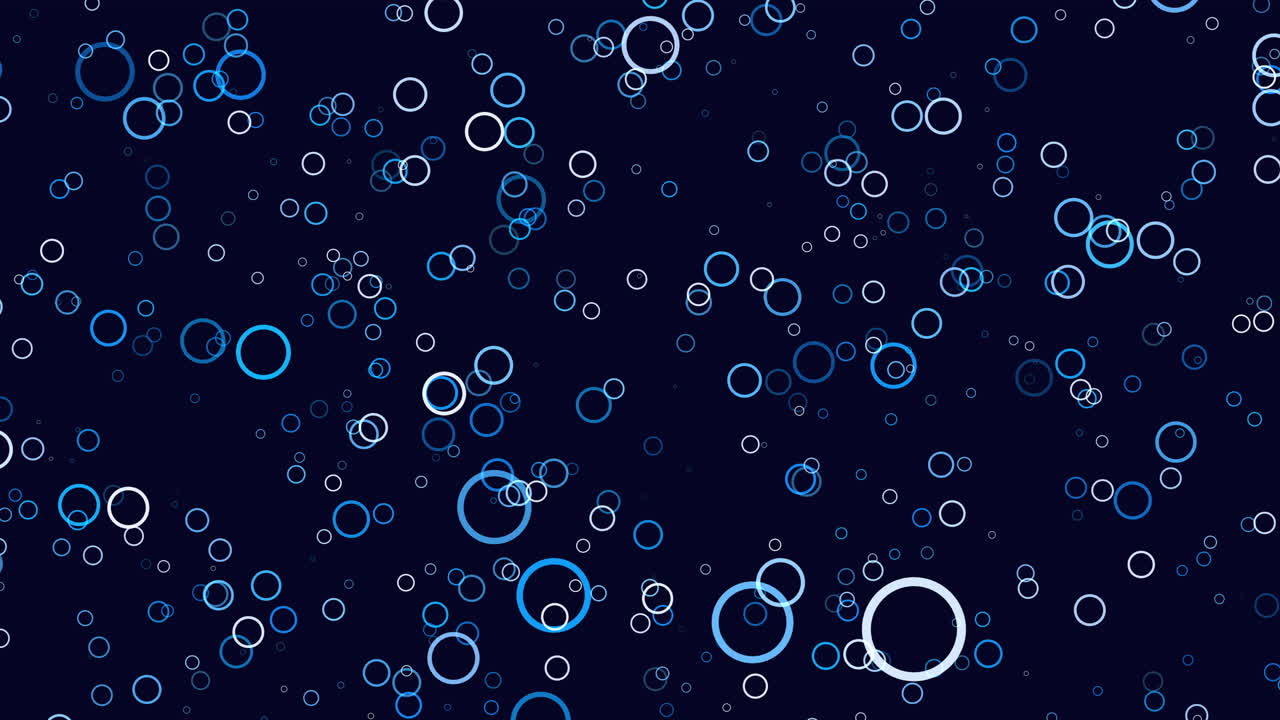 Floating blue and white circle pattern on dark background
