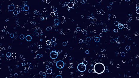 floating blue and white circle pattern on dark background