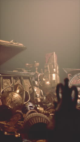 room filled with numerous metal items